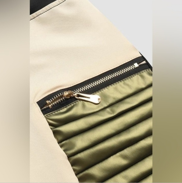 Flamingo Urban Contrast Panel Zipper Detail Faux Leather Moto Pants SzL - Picture 12 of 16